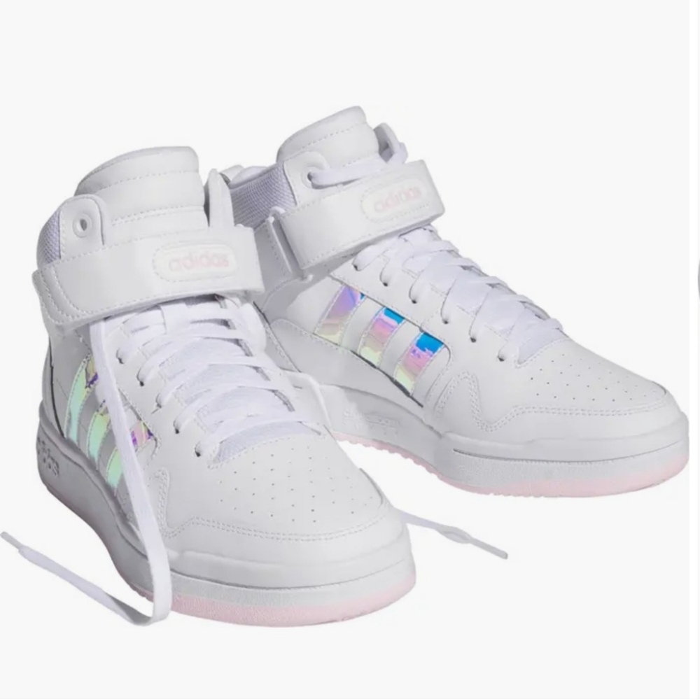 adidas | Postmove Mid 'White Iridescent'   Sneakers, Sz. 10